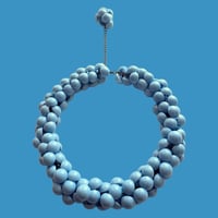 〖NECKLACE〗ベビーブルーボタンボリュームネックレス