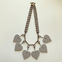 〖NECKLACE〗グレーハートネックレス