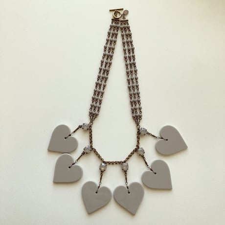 〖NECKLACE〗グレーハートネックレス