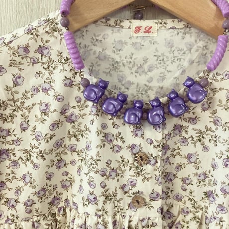 〖NECKLACE〗パープルネコネックレス