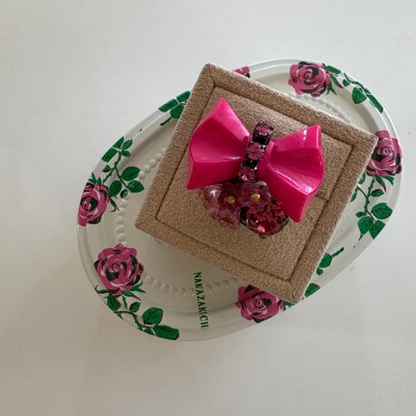 〖RING〗フューシャピンクリボンリング