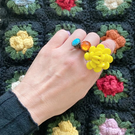 〖RING〗ヴィンテージ ラウンドリング大　クリア