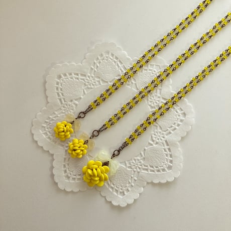 〖NECKLACE〗イエローマリーネックレス