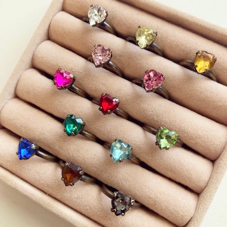 〖RING〗ハートリング 小 クリア