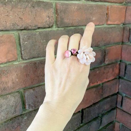 〖RING〗ヴィンテージラウンドリング 大 ギブレガラス