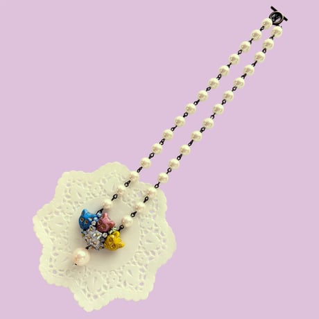 〖NECKLACE〗ネコのかおパールネックレス