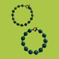 〖BRACELET〗グリーン系ジョイントブレスレット