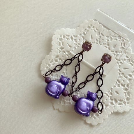 ハンドメイドピアス No.1693 思わしくなく handmade pierce