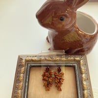 〖PIERCE･EARRINGS〗ふさふさチョコレートフラワーピアス・イヤリング
