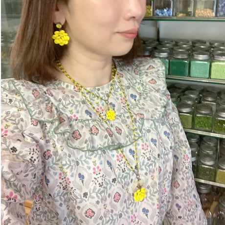 〖NECKLACE〗イエローマリーネックレス