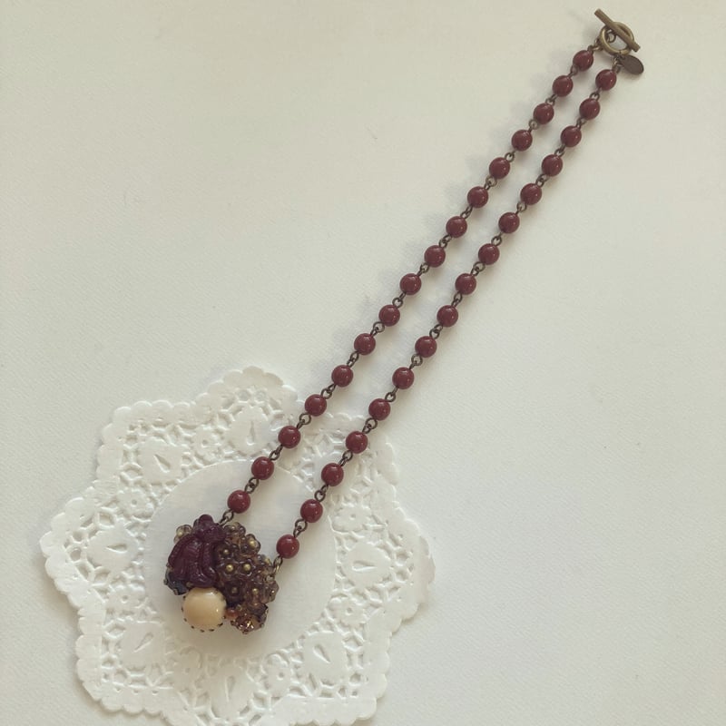 チョコホイップクリーム くまのネックレス カナミビジュー 【公式通販】