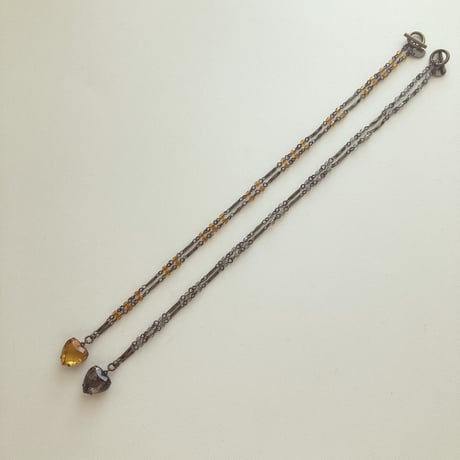 〖NECKLACE〗ハートラインストーンネックレス