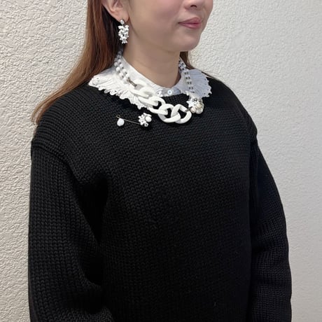 〖PIERCE･EARRINGS〗ふさふさミルクガラスピアス・イヤリング