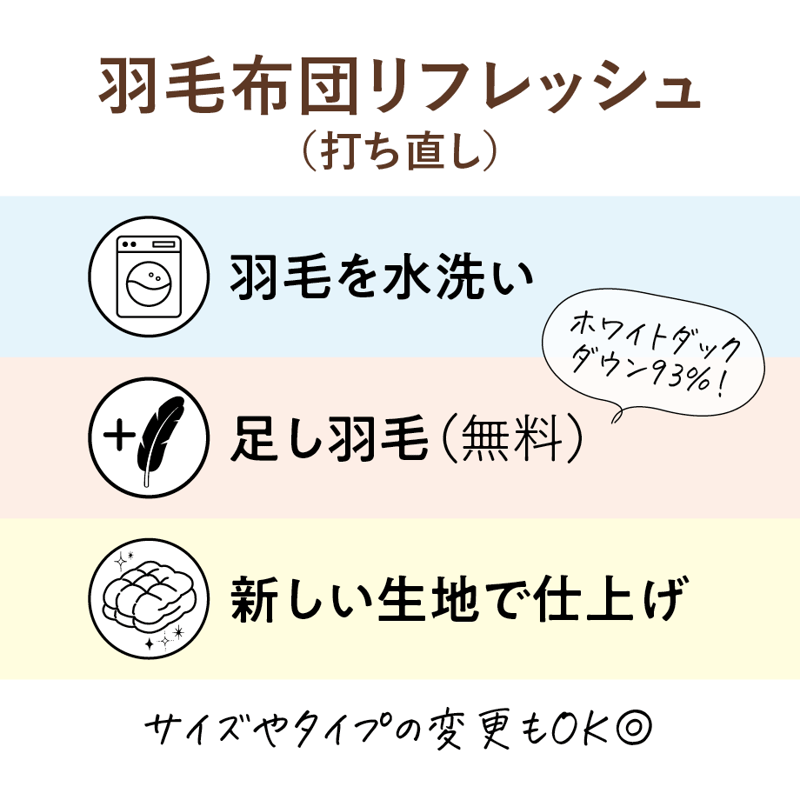羽毛布団リフレッシュ | QuantoBasta 羽毛布団リフレッシュ | QuantoBasta