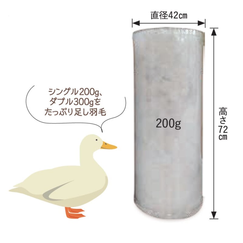 水鳥羽毛掛ふとん Wサイズ