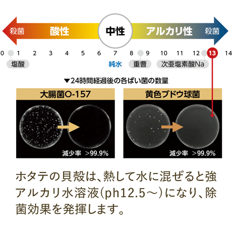 ホタテ貝殻からうまれた除菌クリーナー