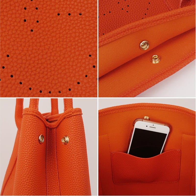 ニコ☺️　２個口 スマイル ニコちゃん パンチング トートバッグ 2way | ekolu shop