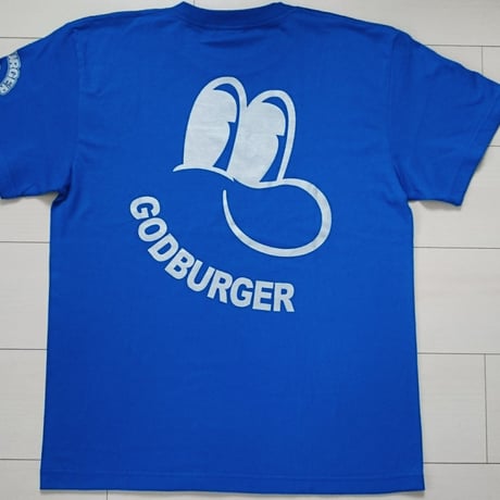 【在庫限り】ロイヤルブルー背面プリントTシャツ