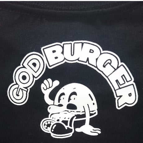 ブラック☆定番☆前面プリントTシャツ