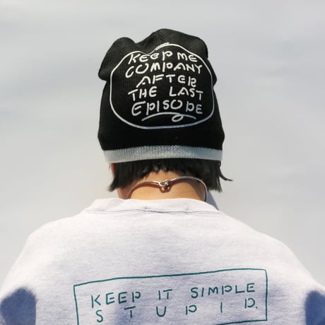 THINKING OF HAWKINS KNIT CAP / BLACK