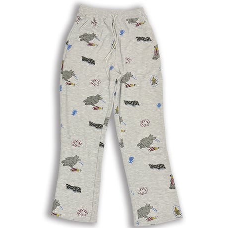 CAT&DOG WAFFLE PANTS / GRAY