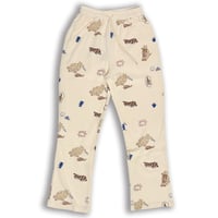 CAT&DOG WAFFLE PANTS / IVORY