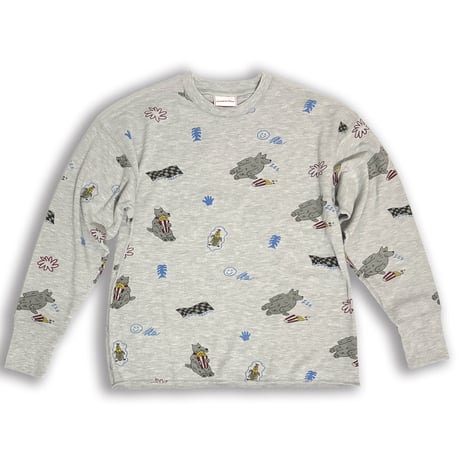 CAT&DOG WAFFLE TOPS / GRAY