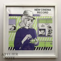シルクスクリーン・レコードジャケット作品 “Coffee Time” 白・額装