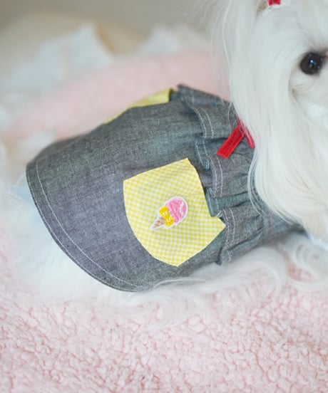 【Jeanie Love 】Ribbon Sweets Dress （リボンスイーツドレス）グレー　XS/Sサイズ