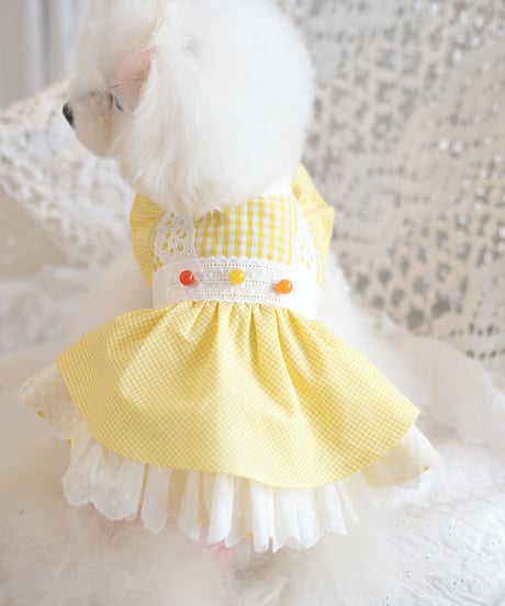 ＊ラスト1枚XSサイズ＊【Vichy】Lemon Drop Dress（レモンドロップドレス）
