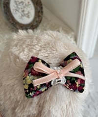 【Botanical Love】Floral Black  Blouse  (フローラルブラックブラウス）ヘアバレッタ