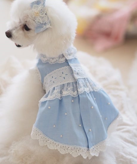 【 Picnic of Marie Antoinette】 マリーアントワネットのピクニックシリーズ Robe en jean（ローブアンジーン）バレッタ
