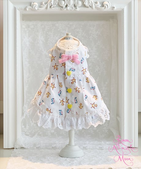 ☆ラスト1枚ずつ【Chambre】Mon Poussin Dress  Blanc（モン プサン ドレス ブラン）