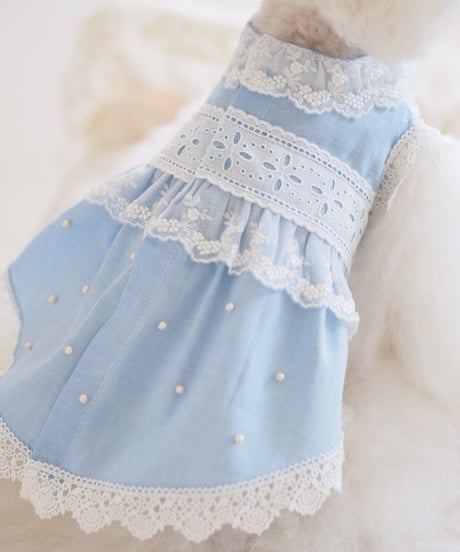 【 Picnic of Marie Antoinette】XSサイズ/Robe en jean （ローブアンジーン）　ピンク/ブルー