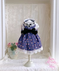 ☆残りSサイズ2点☆【Botanical Love】Bleu Marine Dress（ブルーマリヌドレス）Sサイズ