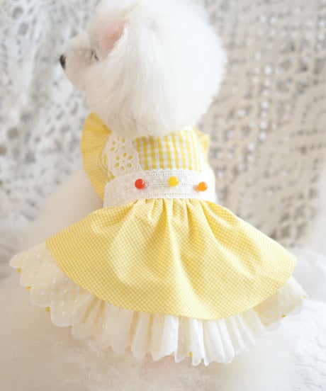 ＊ラスト1枚XSサイズ＊【Vichy】Lemon Drop Dress（レモンドロップドレス）