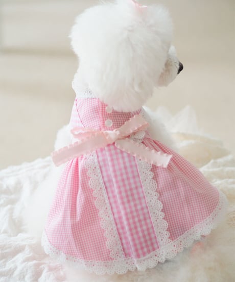 【Picnic of Marie Antoinette】Sweet Vichy Dress (スィートヴィシードレス）Pink（ピンク） XSサイズ・Sサイズ