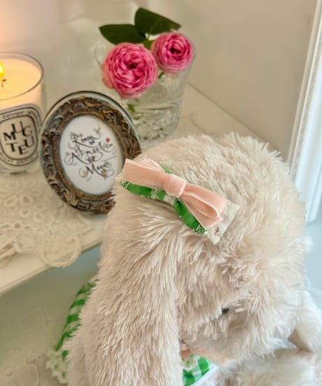 【Vichy】Robe Vichy Verte（ローブヴィシヴェール） ヘアバレッタ