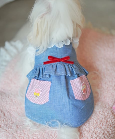【Jeanie Love 】Ribbon Sweets Dress （リボンスイーツドレス）ブルー　XS/Sサイズ