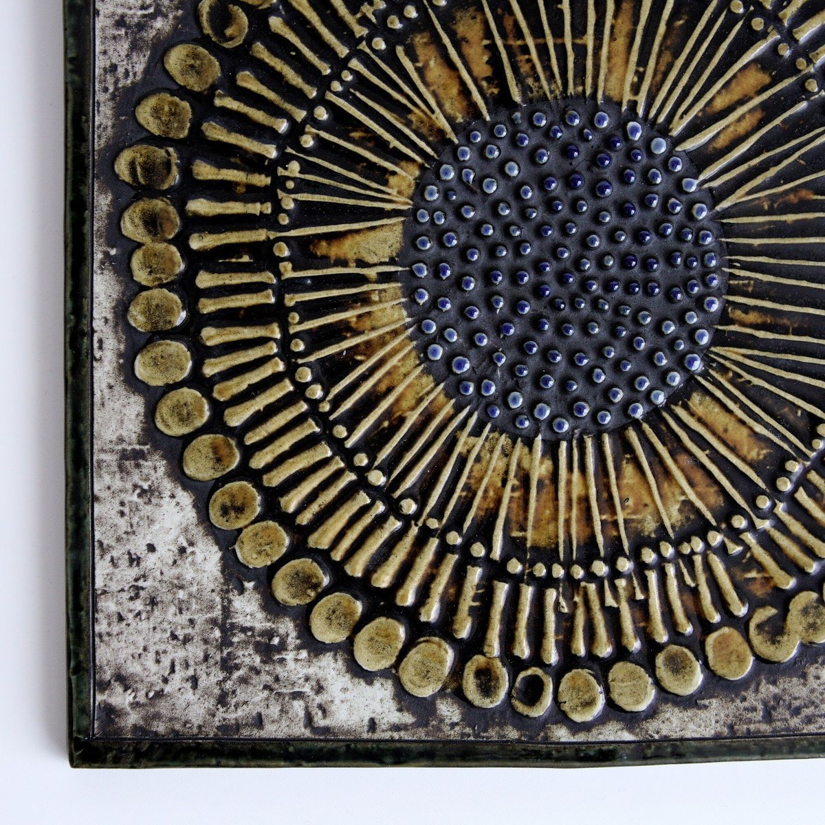 LISA LARSON リサラーソン 陶板　ひまわり　向日葵 ヴィンテージ】12 Solros ひまわりの陶板（リサ・ラーソン／Lisa