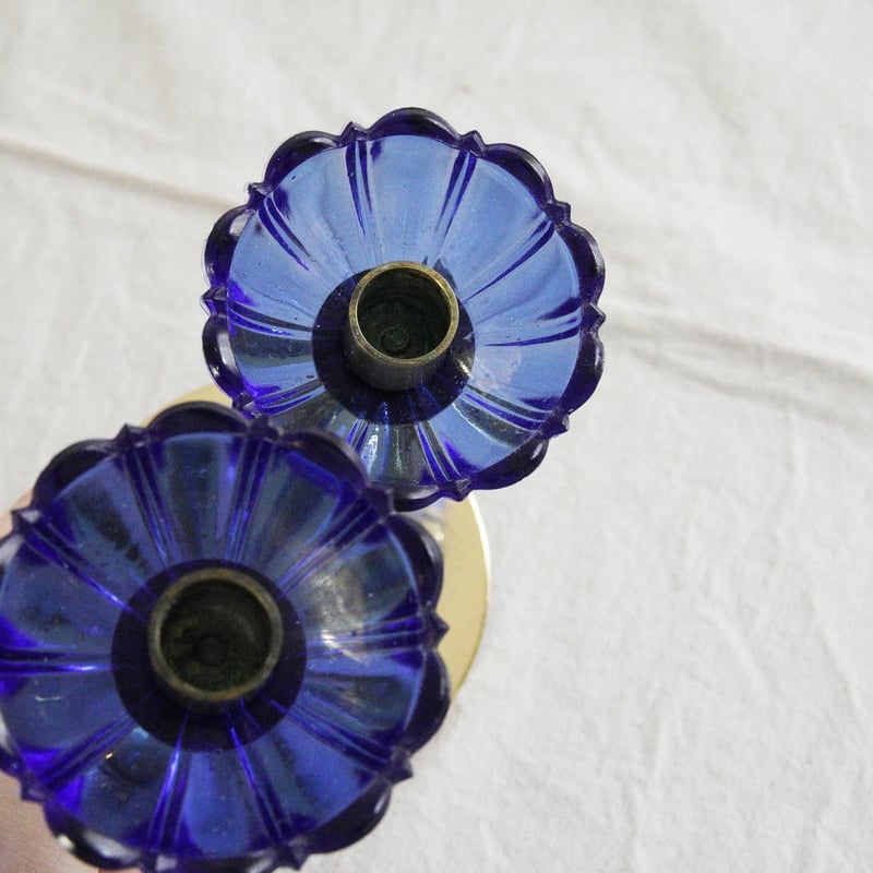 Murano glass キャンドルスタンド（展示作品のご紹介:ドルフィン形脚  