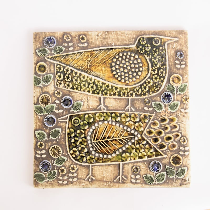 リサラーソン 陶板 鳥 【公式通販】