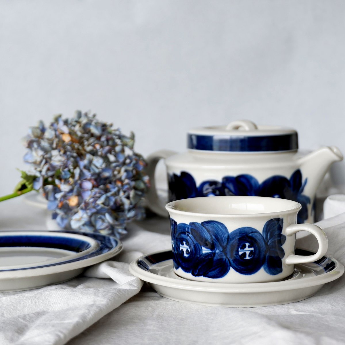 アラビア アネモネシリーズ 北欧 フィンランド カップ＆ソーサー 5客+