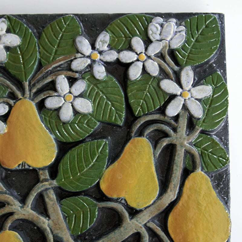 リサラーソン Lisa Larson Pomona ポモナ 洋梨 陶板 北欧 ビンテージ 美品