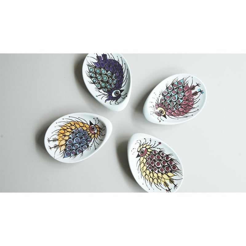 ロイヤルコペンハーゲン　皿 鉢 手描き鳥図　希少品 ロイヤルコペンハーゲン皿 鉢 手描き鳥図希少品