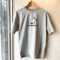 LOVEPAKUオリジナルTシャツ LOVEPAGU (ヘザーグレー) ステッカー付き