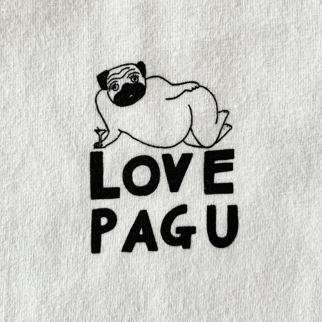 LOVEPAKUオリジナルTシャツ LOVEPAGU (ホワイト) ステッカー付き