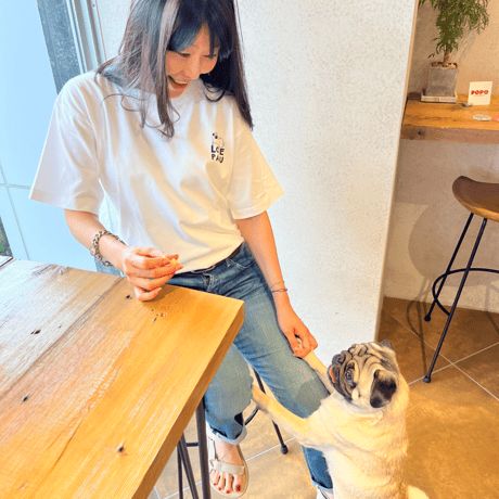 LOVEPAKUオリジナルTシャツ LOVEPAGU (ホワイト) ステッカー付き
