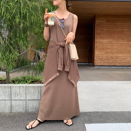柔らかメッシュニットカーディガン