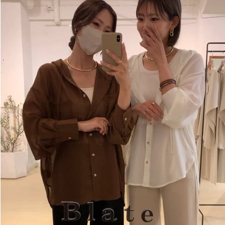 さらてろシアーフードシャツ